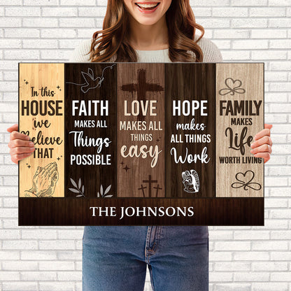 In This House We Believe That - Personalized Poster JSPTHLPA1773TA