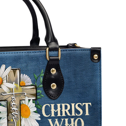 Jesuspirit | Personalized Leather Handbag With Zipper | I Can Do All Things LHBM779