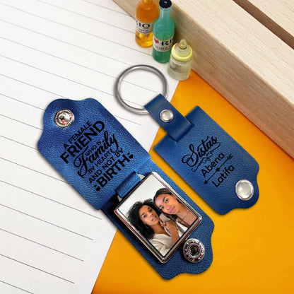 Sistas - Leather Photo Keychain LPKM11