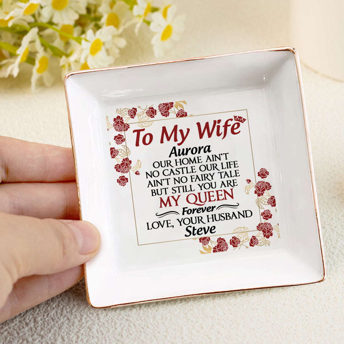 To My Wife | Personalized Jewelry Dish