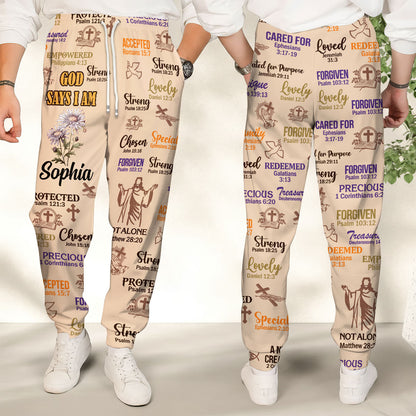 God Says I Am | Personalized Sweatpants