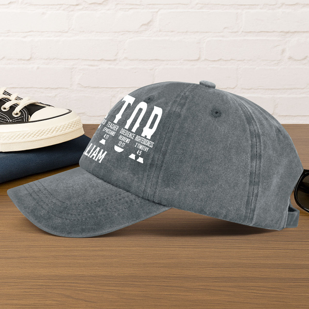 Pastor's Calling | Personalized Vintage Washed Denim Cap