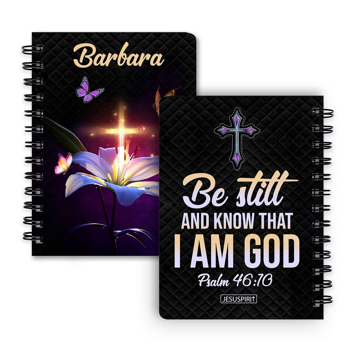 Special Personalized Spiral Journal - Be Still And Know That I Am God NUM501