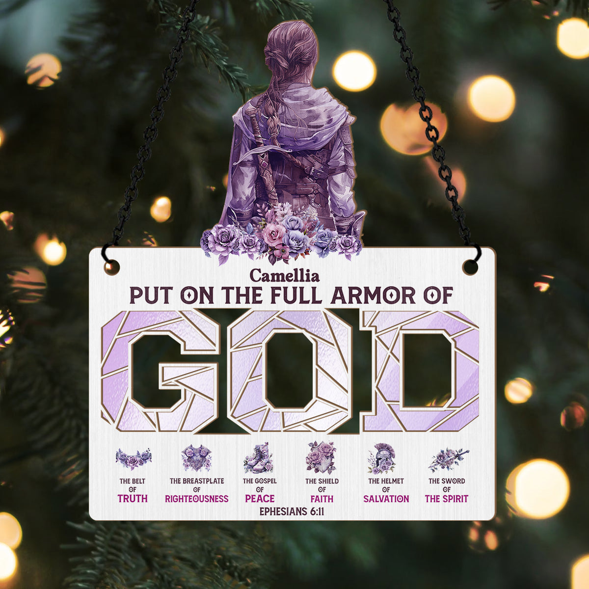 Armor Of God  | Personalized Window Hanging Suncatcher