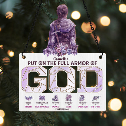 Armor Of God  | Personalized Window Hanging Suncatcher