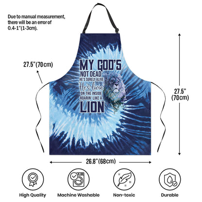 Jesuspirit | My God's Not Dead | Blue Apron With Neck Strap | Faithful Gift For Christian Friends AHM14