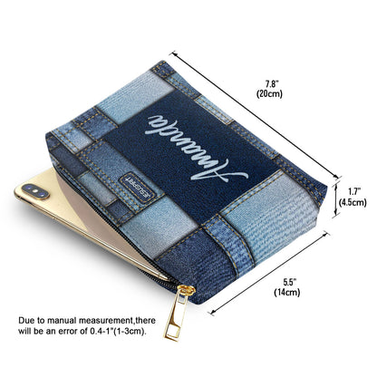 Jesuspirit | Psalm 46:10 | Personalized Zippered Leather Pouch | Spiritual Gift For Christian Mom | Be Still And Know That I Am God HN06