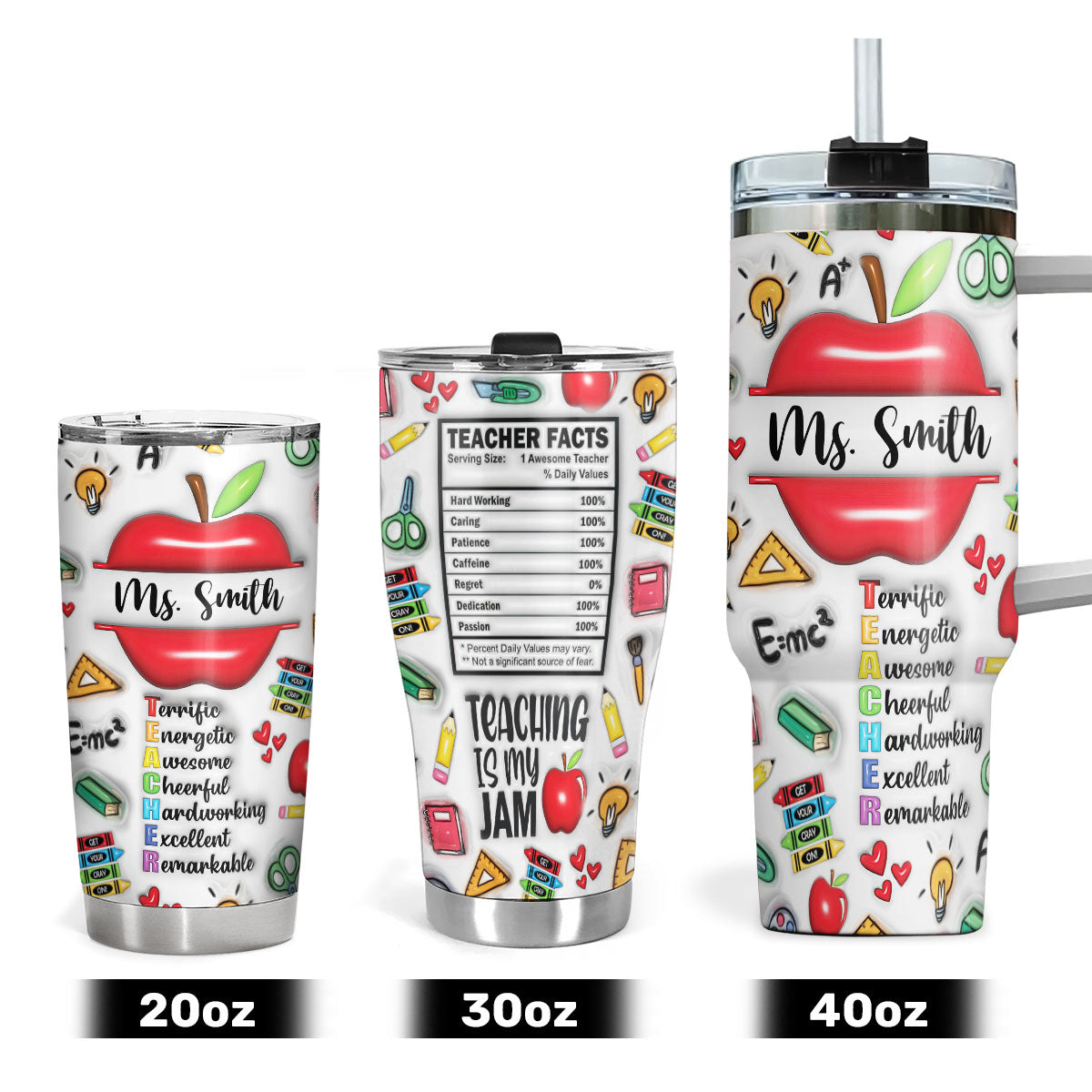 Teaching Is My Jam | Personalized Stainless Steel Tumbler JSSSTN23