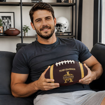 To My Grandson | Personalized Football