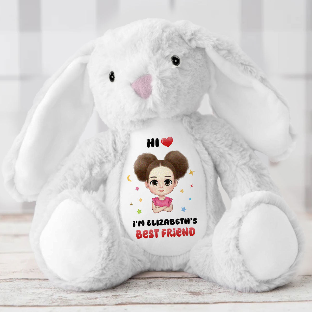 I'm Baby's Best Friend | Personalized Stuffed Bunny