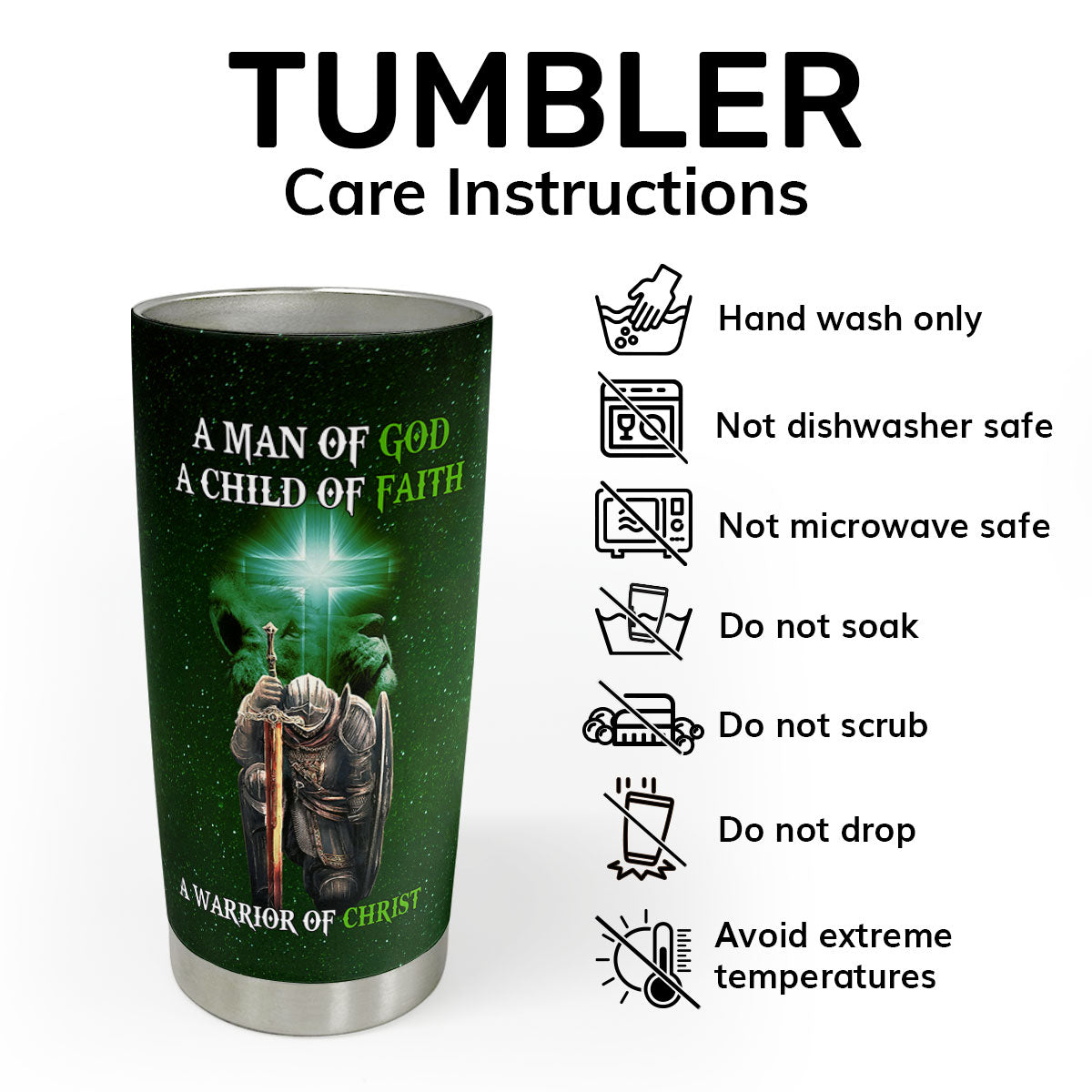 A Man Of God  | Personalized Stainless Steel Tumbler