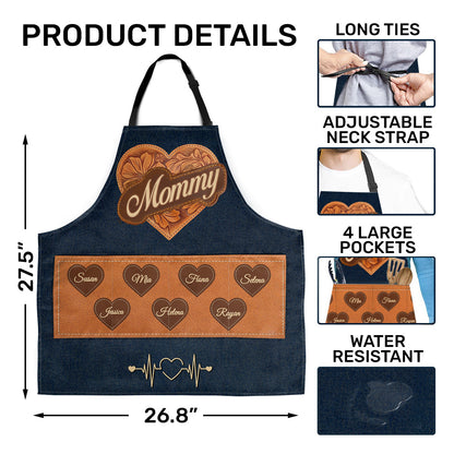 Gift For Mom And Grandma | Personalized Apron With Pocket