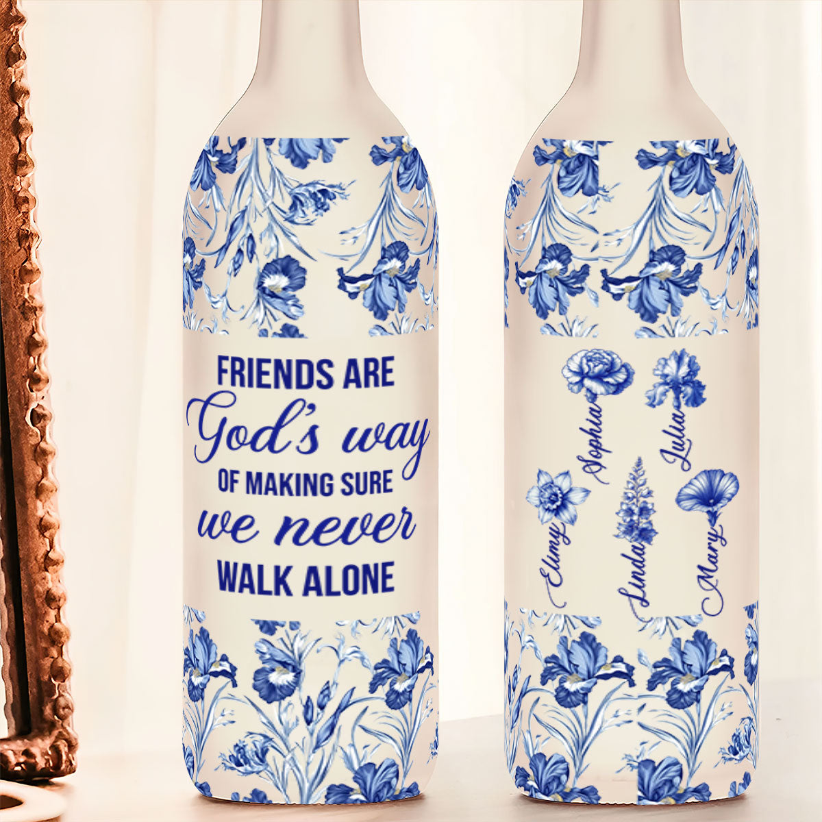 Friends Are God's Way Of Making Sure We Never Walk Alone | Personalized Bottle Lamp