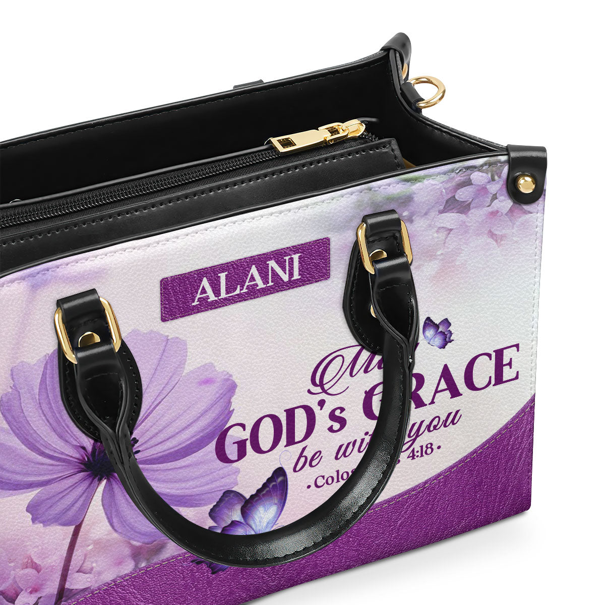 May God's Grace | Personalized Leather Handbag JSLHBTPA898M