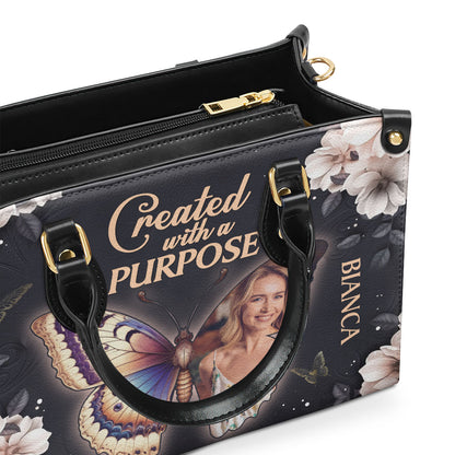 Created With A Purpose | Personalized Leather Handbag JSLHBPH833M