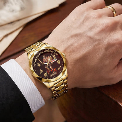 Put On The Full Armor Of God | Personalized Men's Wrist Watch