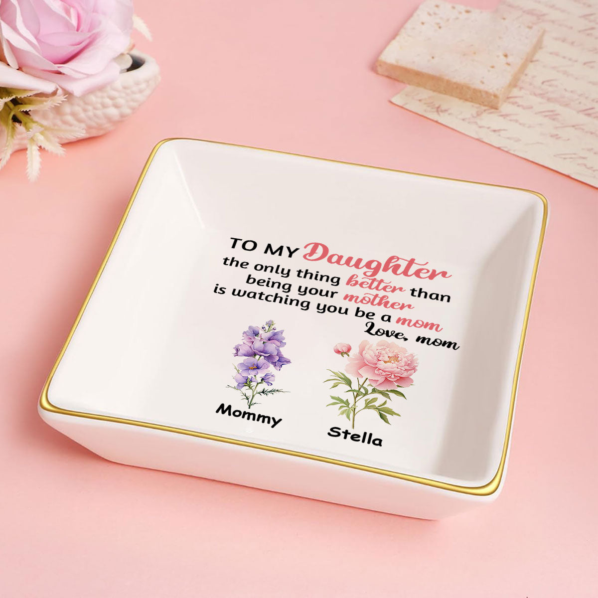 To My Daughter | Personalized Jewelry Dish JSJDPN2804D