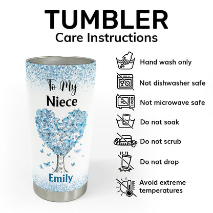 To My Niece | Personalized Stainless Steel Tumbler