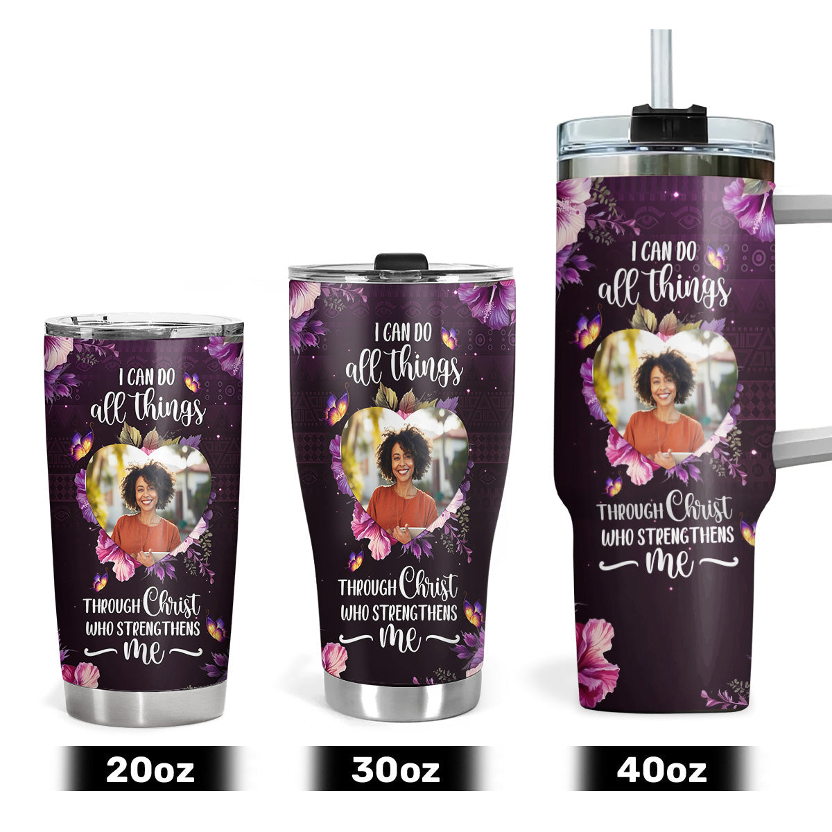 I Can Do All Things Through Christ Who Strengthens Me | Personalized Stainless Steel Tumbler