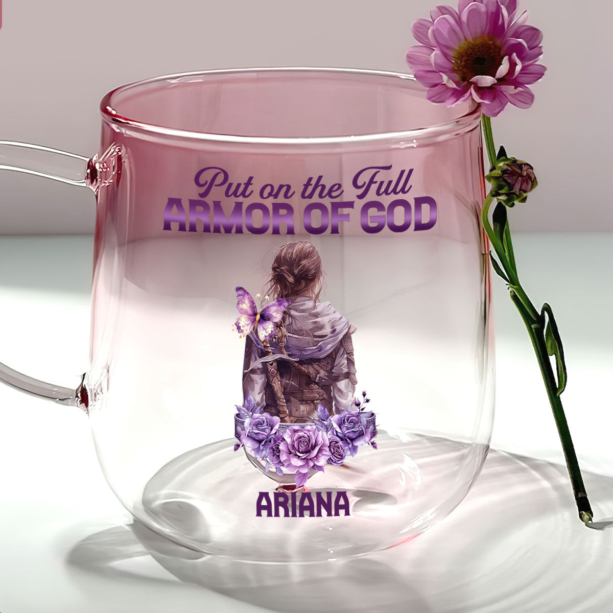 Armor Of God | Personalized Gradient Glass Mug