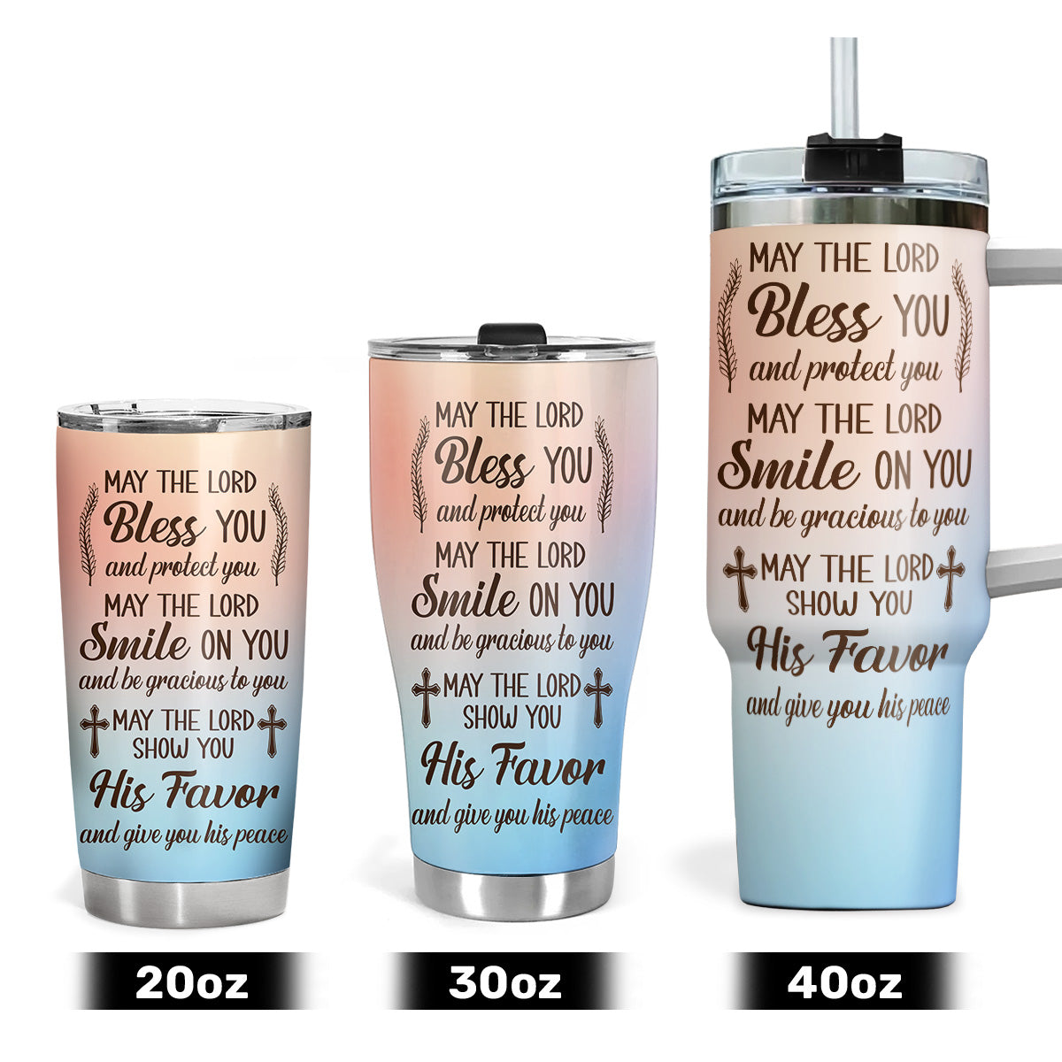 May The Lord Bless You And Protect You | Personalized Stainless Steel Tumbler
