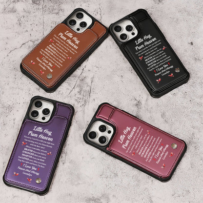 Little Hug From Heaven | Personalized Leather Flip Wallet Phone Case