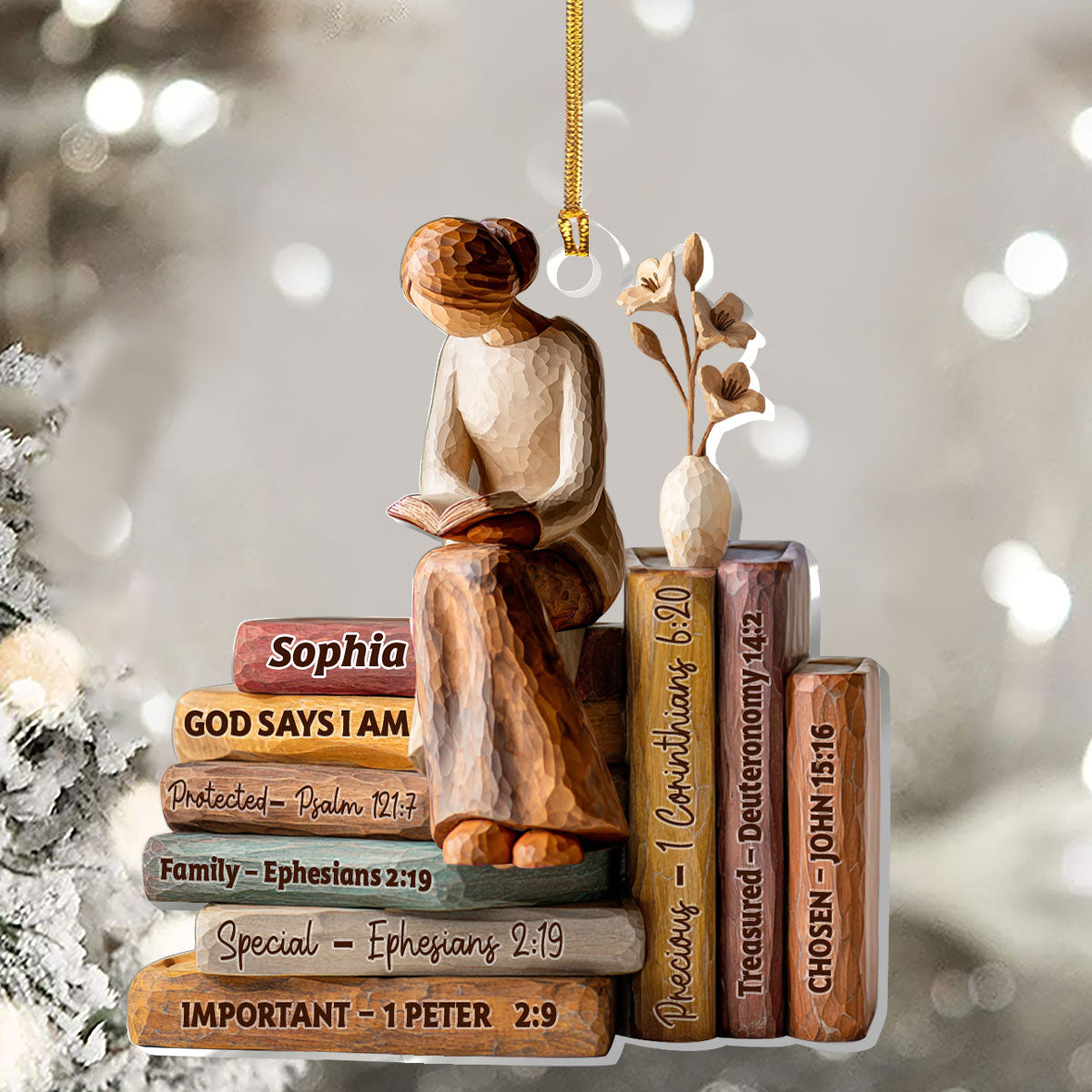 God Says I Am | Personalized 1-Layer Acrylic Ornament