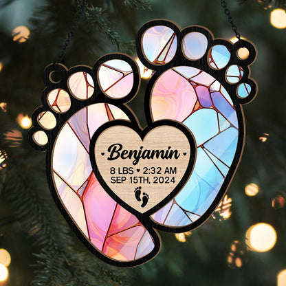 Newborn Baby | Personalized Window Hanging Suncatcher JSWHSCHLPA2686M