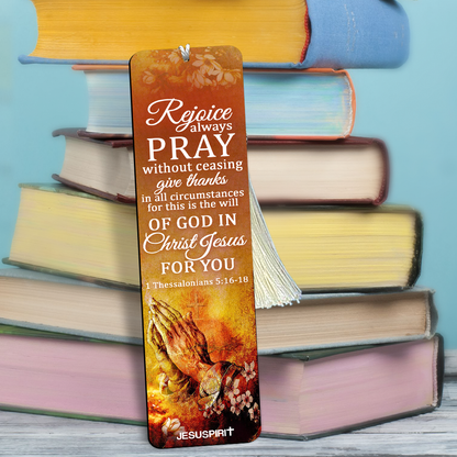 Beautiful Personalized Wooden Bookmarks - Give Thanks In All Circumstances BM01