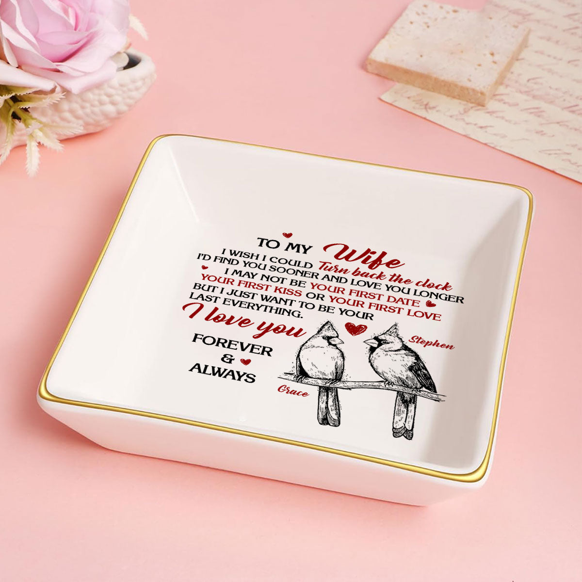 I Wish I Could Turn Back The Clock | Personalized Jewelry Dish