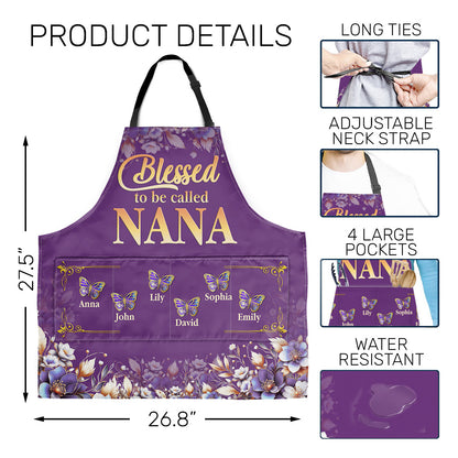 Blessed To Be Called Nana | Personalized Apron With Packet