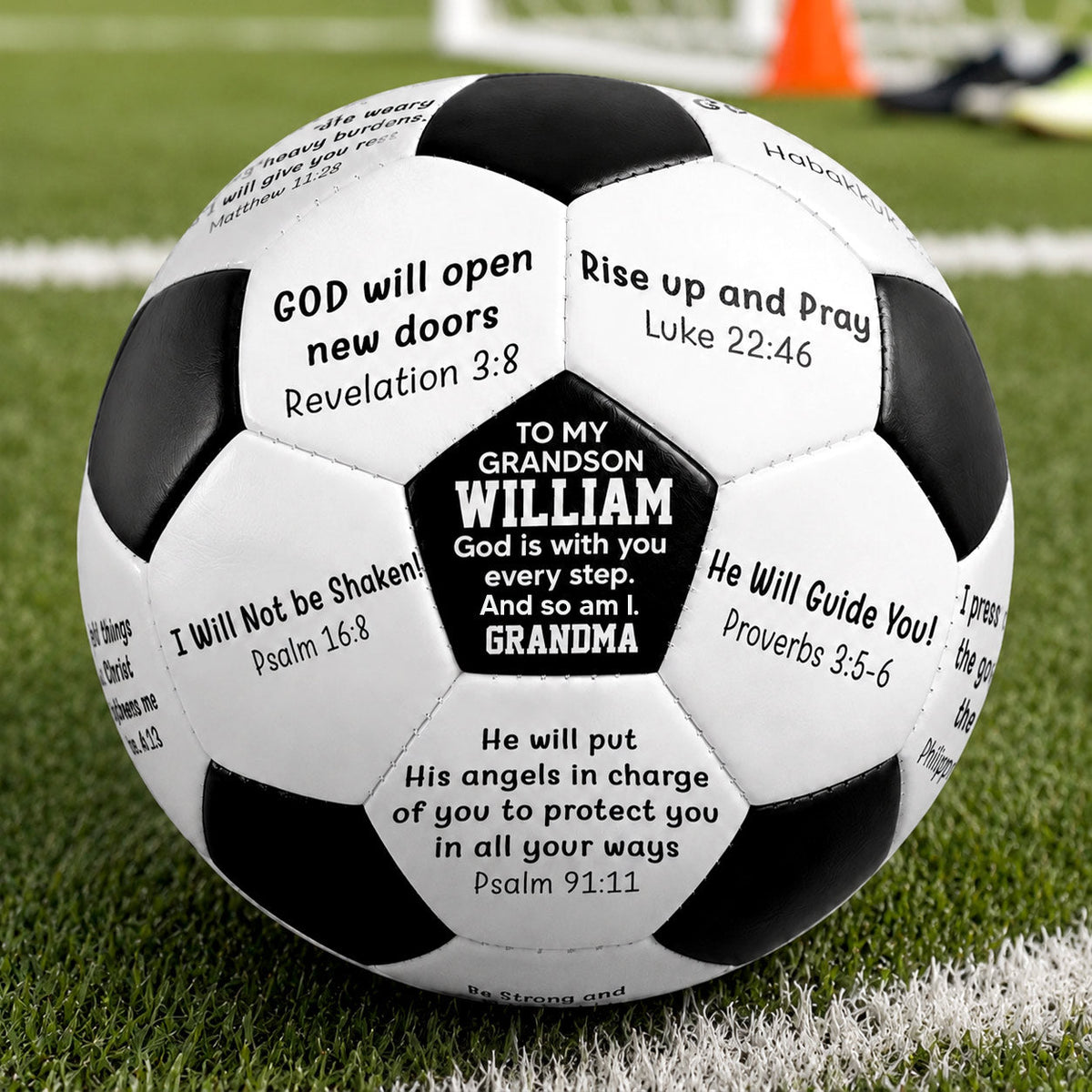 Rise Up, Pray And Play | Personalized Soccer Ball