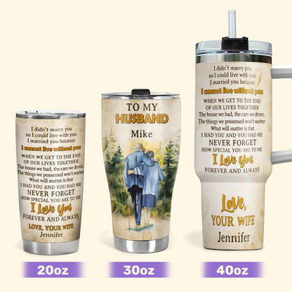 To My Husband | Personalized Stainless Steel Tumbler JSSSTHN10