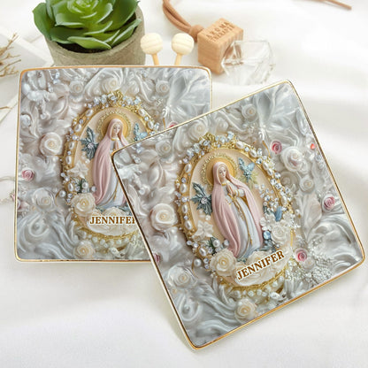 Believer | Personalized Ceramic Ring Dish Square