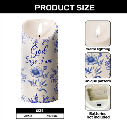 God Says I Am | Personalized Flameless LED Candle