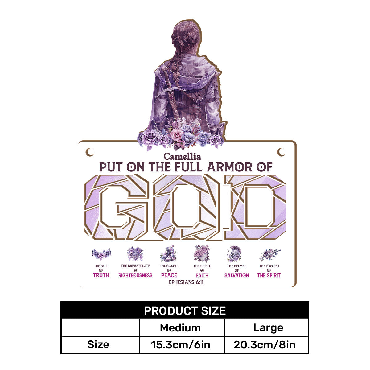 Armor Of God  | Personalized Window Hanging Suncatcher