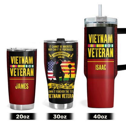 It Cannot Be Inherited Nor Can It Be Purchased | Personalized Stainless Steel Tumbler JSSSTH886