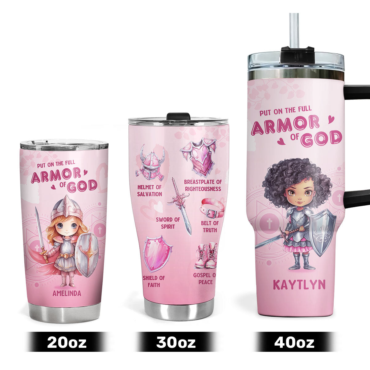 Armor Of God Kids | Personalized Stainless Steel Tumbler JSSSTPPA828T