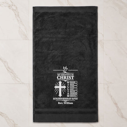 Chosen And Redeemed In Christ | Personalized Embroidered Fingertip Towel