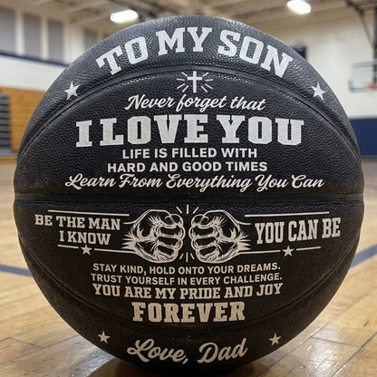 To My Grandson My Son Just Do Your Best | Personalized Basketball