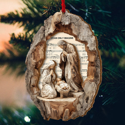I Can Only Imagine Nativity |  2-Layered Wooden Ornament