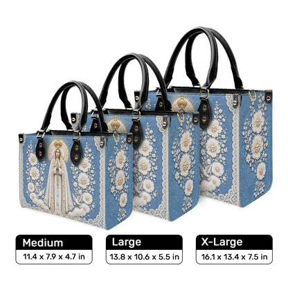 Our Lady Of Fátima In Bloom |  Leather Handbag