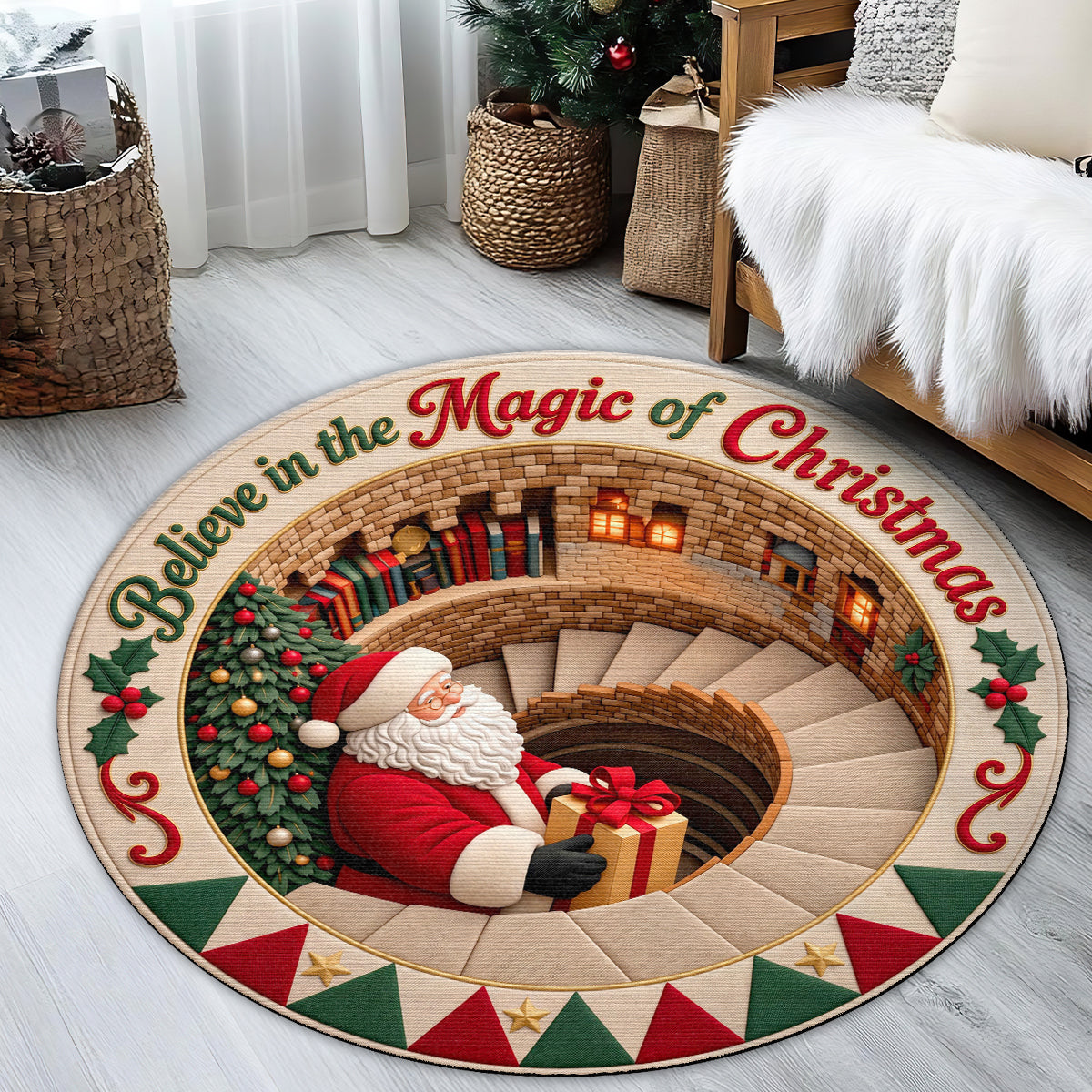 Believe in the Magic of Christmas |  Round Rug