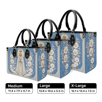 Our Lady Of Fátima In Bloom |  Leather Handbag