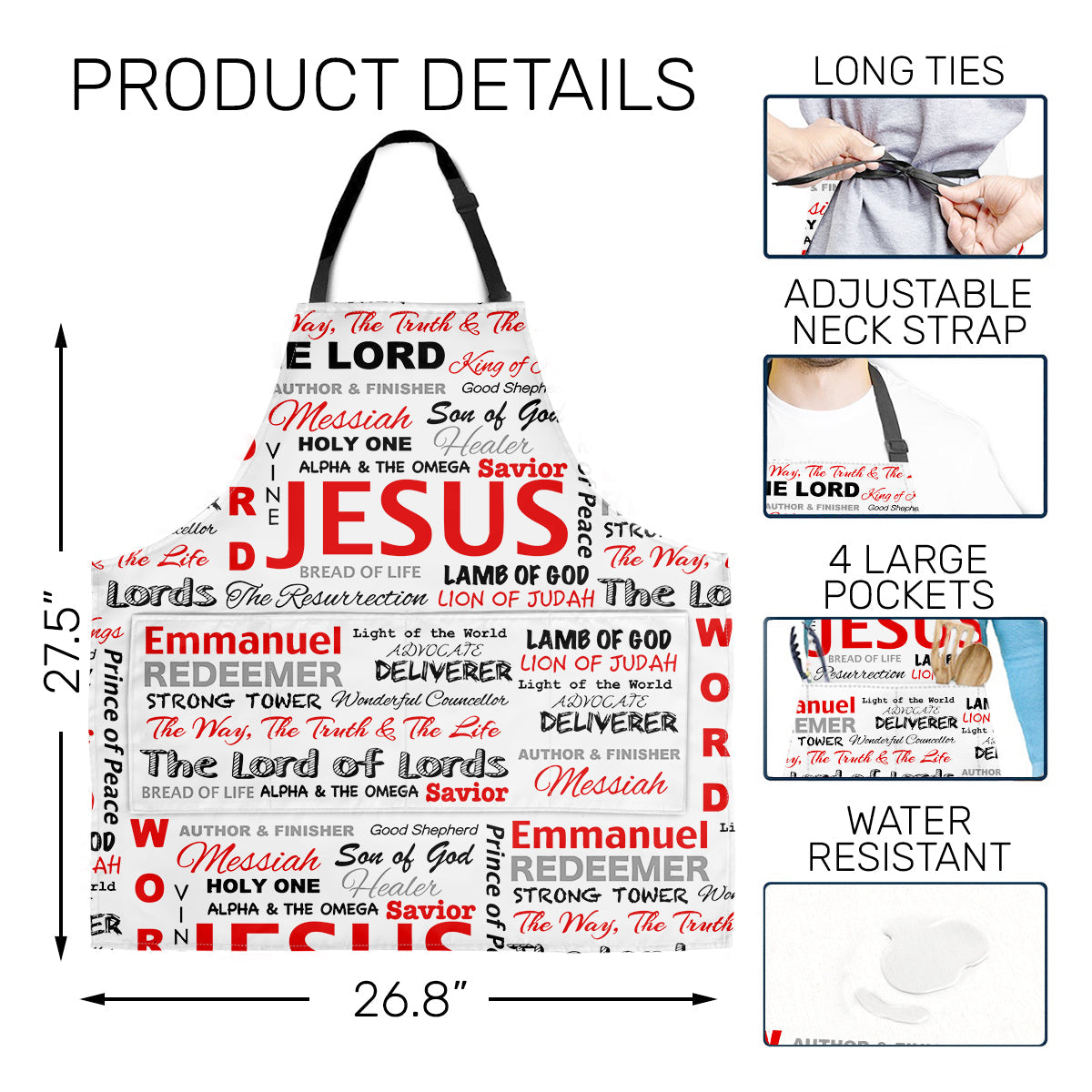 The Lord Of Lords |  Apron With Pocket