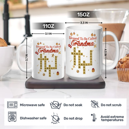 Blessed To Be Called Grandma | Personalized Ceramic Coffee Mug