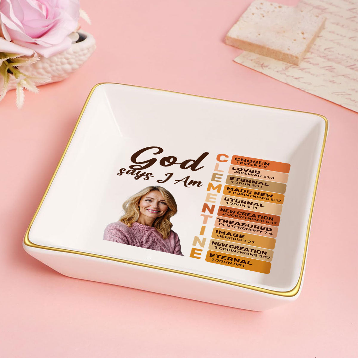 God Says I Am | Personalized Jewelry Dish JSJDPN2817L