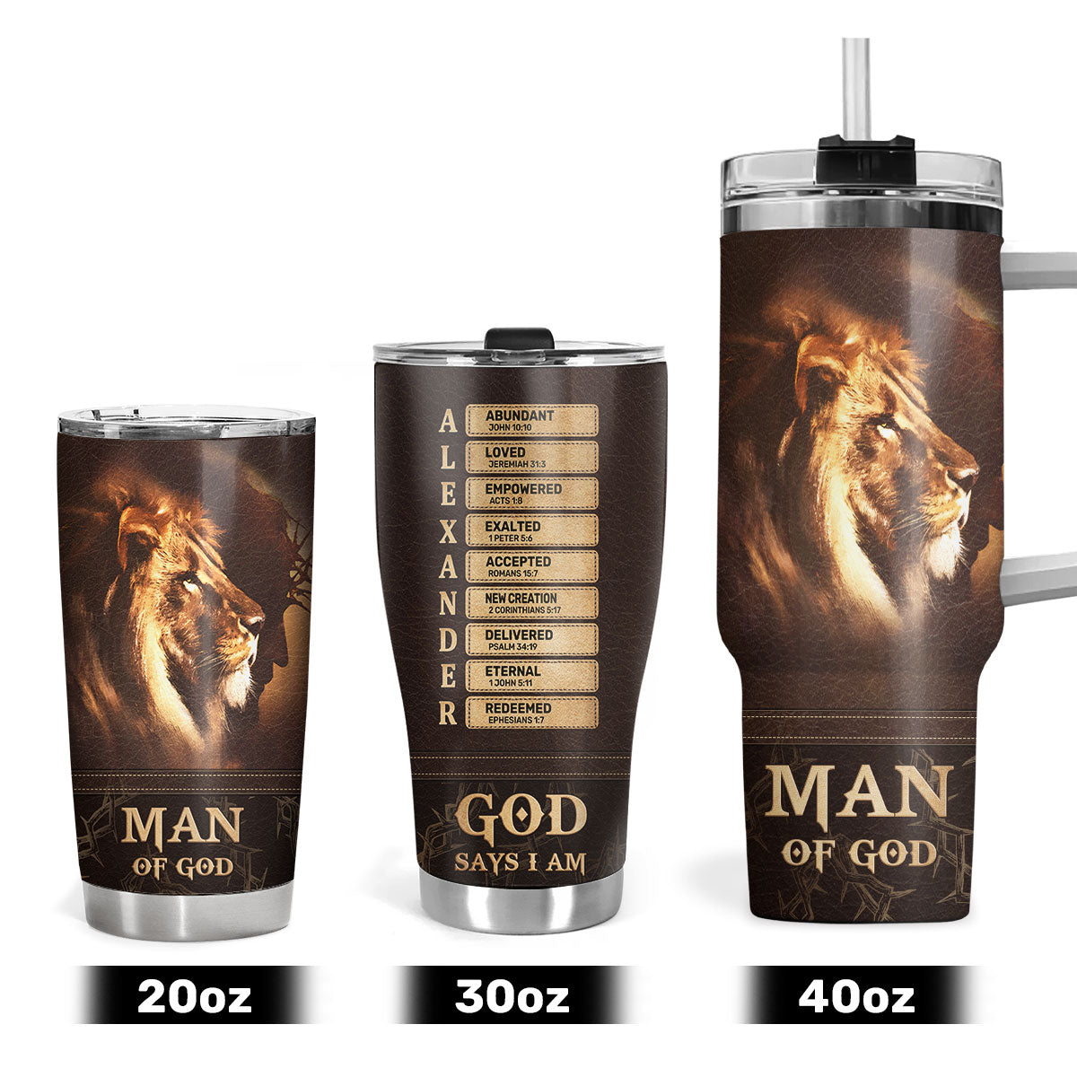 Man Of God | Personalized Stainless Steel Tumbler