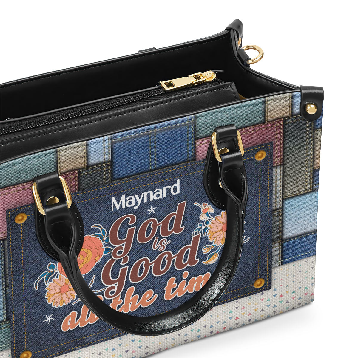 God Is Good All The Time | Personalized Leather Handbag JSLHBPPA918D