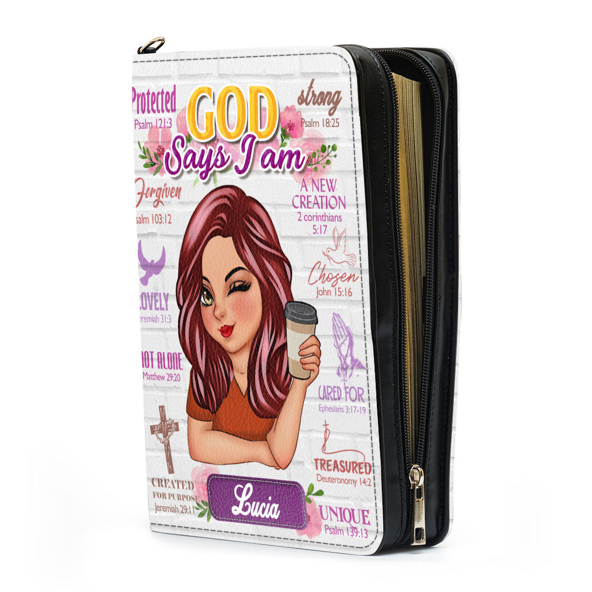 God Says I Am | Personalized Bible Cover JSBCPHA1147L